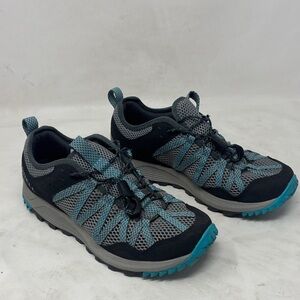 Merrell women’s wild wood arrow sport Gray and Teal water Sneakers 7.5